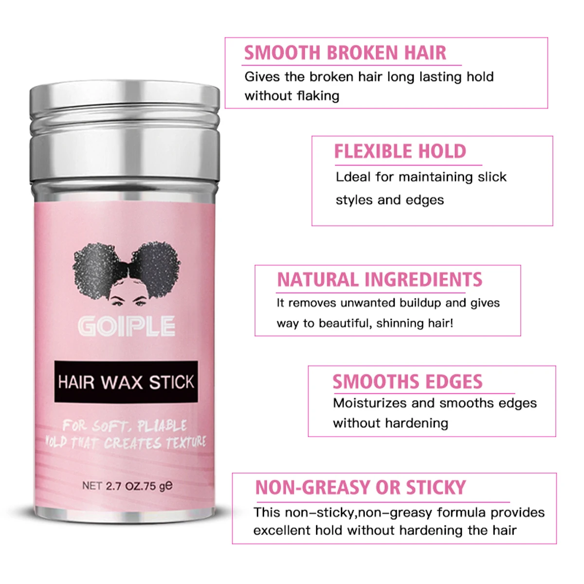 24 Hours Long Lasting Strong Hold Edge Control Hair Wax Gel Stick for Hair Gel Hair Finishing Stick Edge Control Set Private Lab
