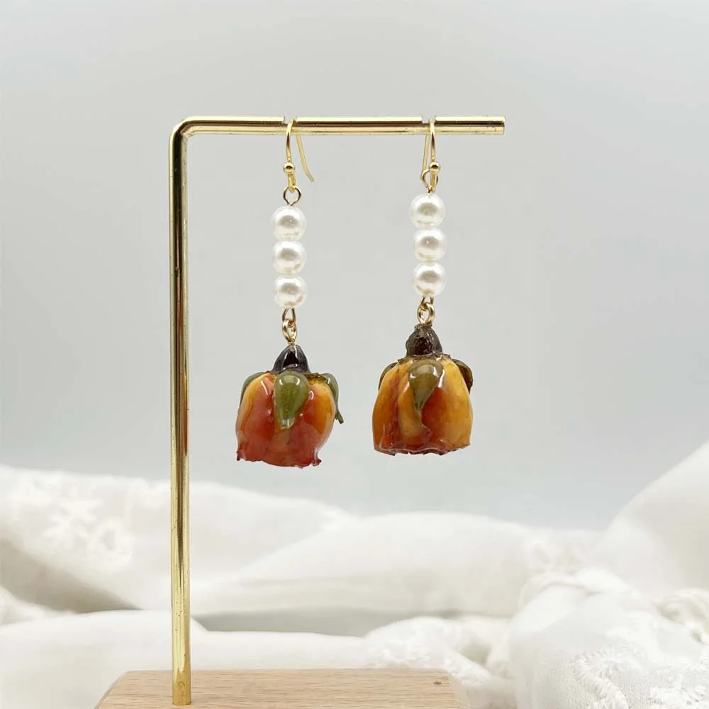 Женские серьги из натурального золота нержавеющей стали