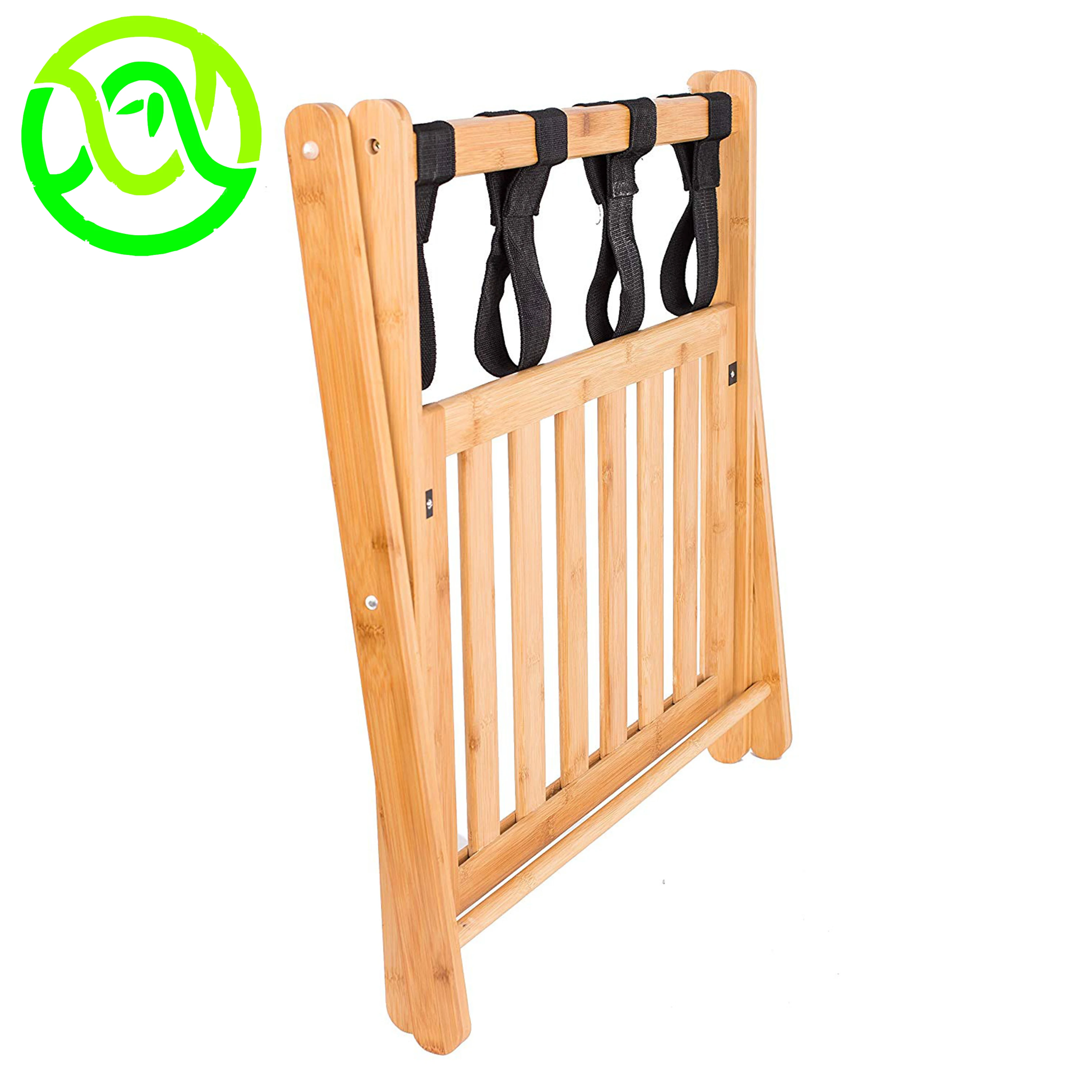 
Home Stable Durable Foldable Natural Bamboo Luggage Rack with Shoe Shelf Hold Baggage 