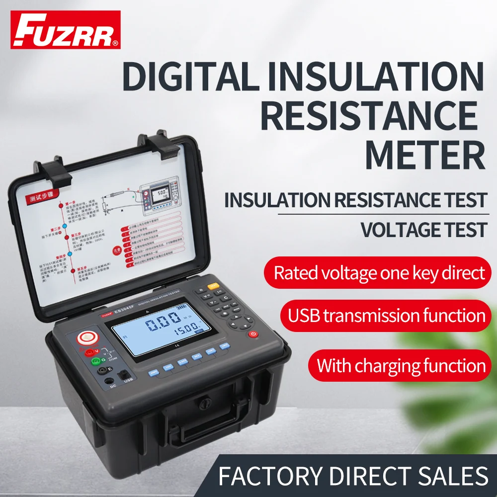 Updated Version 15KV ES3045F   digital  Insulation Resistance Tester High voltage megger insulation resistance meter