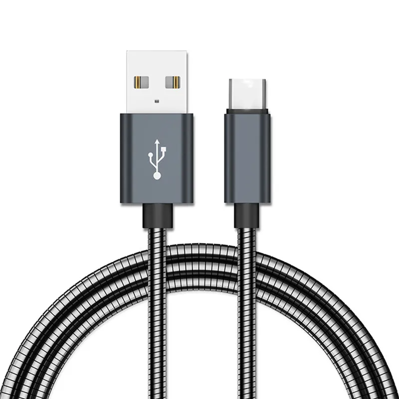 Type c Metal Charger Cord 3FT Charging and Sync Cable USB C 3A Fast Charging Line Support QC For Smart Phone