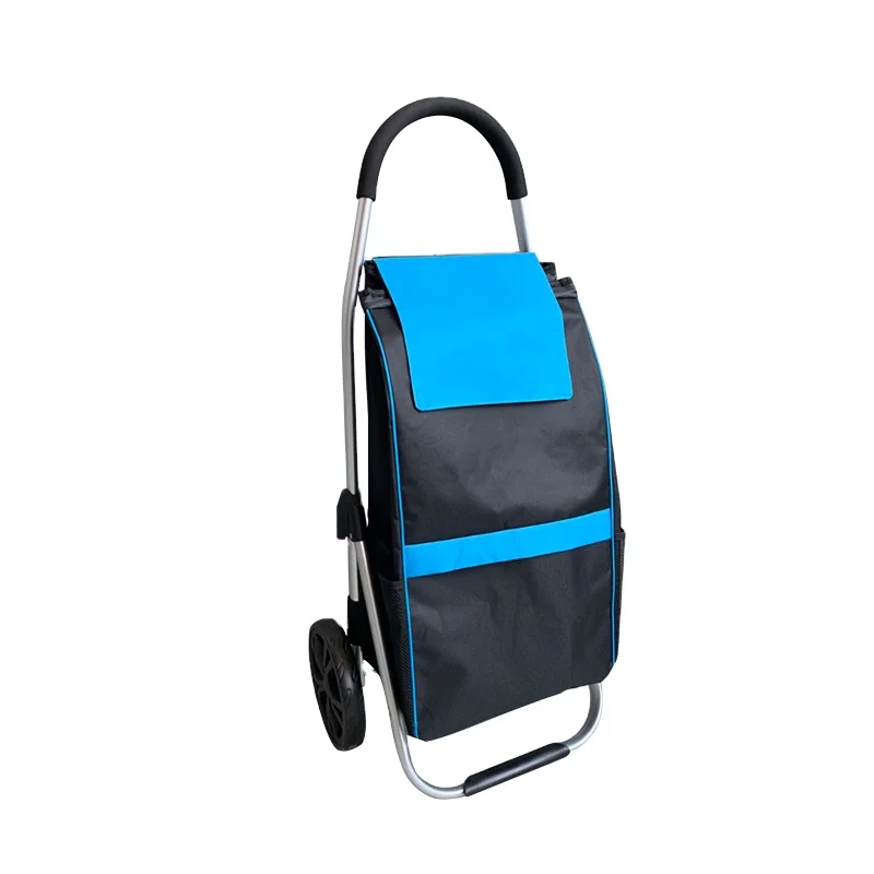 Wholesale Supermarket Goods Cart Wheel Store Grocery Folding Grocery Trolley Cart Shopping Trolley for Elderly