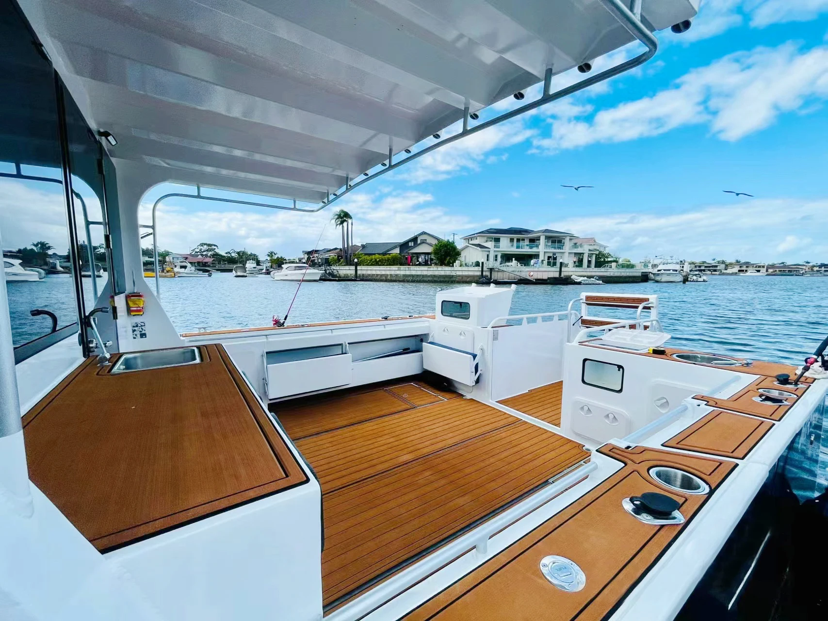 Aluminum Ocean Yacht Speed Boat 10m Catamaran Welded Aluminium Fishing Boat for sale