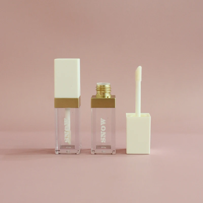 Wholesale Luxury Lipgloss Containers Tube Lip Tint Container Cosmetic Lip Gloss Bottle White Lip Gloss Tube Packaging