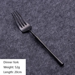 Luxury black fashionable wedding party stainless steel flatware set stainless steel kitchen cutlery