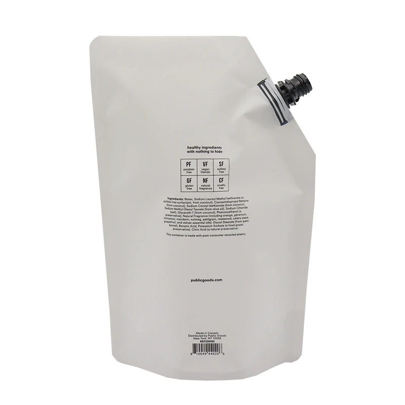 YLT Plastic Detergent Doypack Stand Up Spout Cosmetic Wash Soap Bag Scrub Packaging Laundry Spouted 1l Liquid Refill Pouch