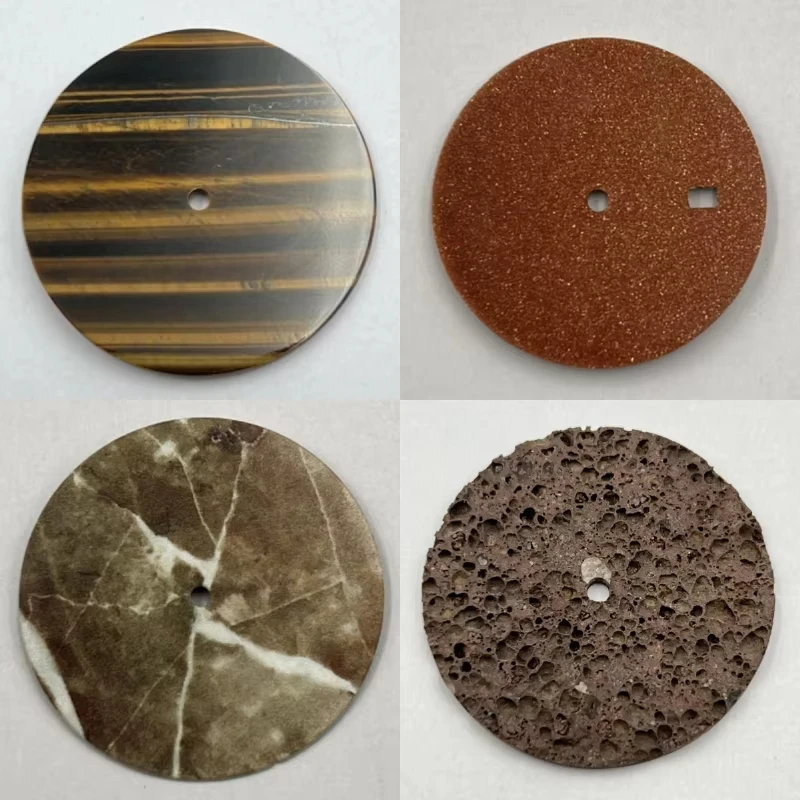 Factory Custom New 28.5mm Sandstone Stone Large Dial Watch Luxury Aventurine Watch Dial for Seiko NH35 Movements