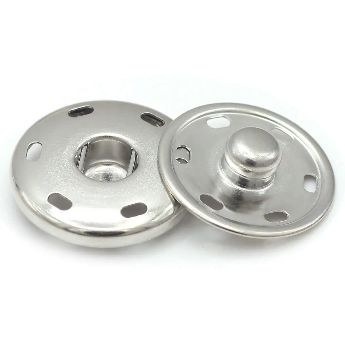 Snap Buttons Metal Snap Fastener Durable Press Studs Buttons for Sewing Clothing, 4 Sizes