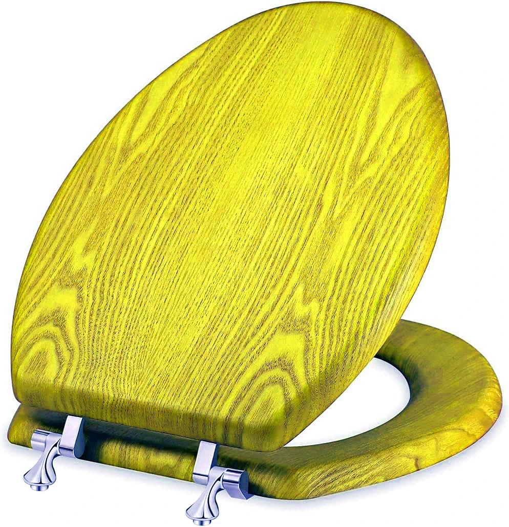 Wooden foldable Chuangshi toilet seat cover soft close toilet seat wood replacement Wooden toilet cover seat trining for sale