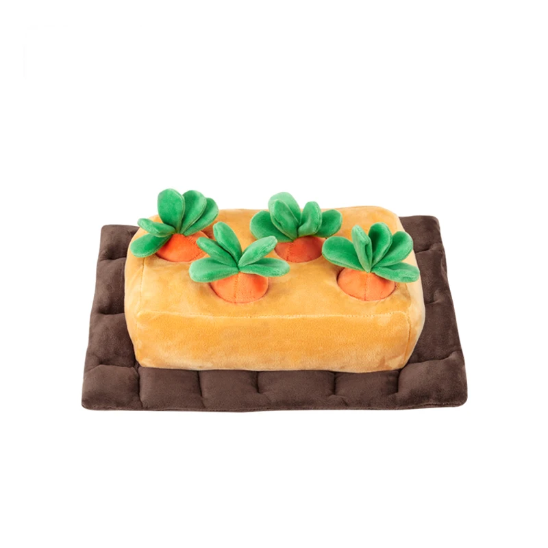 ODM Hot Selling Creative Stuffed Radish Field Parent Child Interactiont Pulling out Carrot Plush Toy