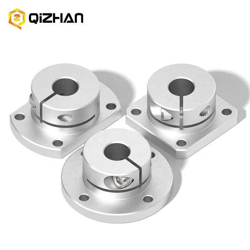 1/4 Inch Constrained Flange / Hub Mount Tapped Threads Black Oxide Steel Shaft Collar Couplings