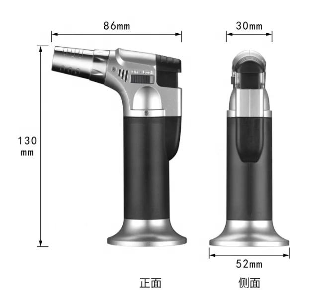 Quad 4 Jet Flame Windproof  Lighter with Safety Lock Adjustable Refillable Lighter for Kitchen Grill BBQ Candle Camping torch