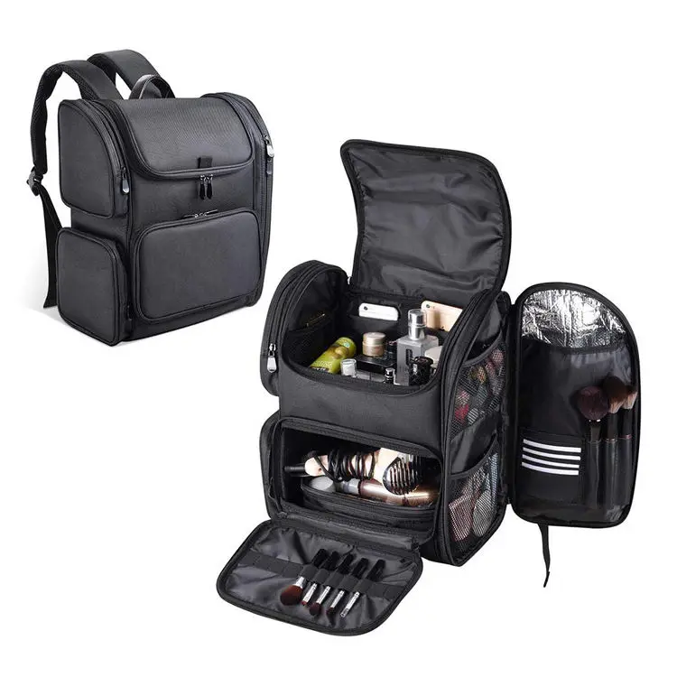 OEM Portable Hairdresser Organizer Case Salon Barber Storage Backpack Makeup Cosmetics Travel Tools Bag