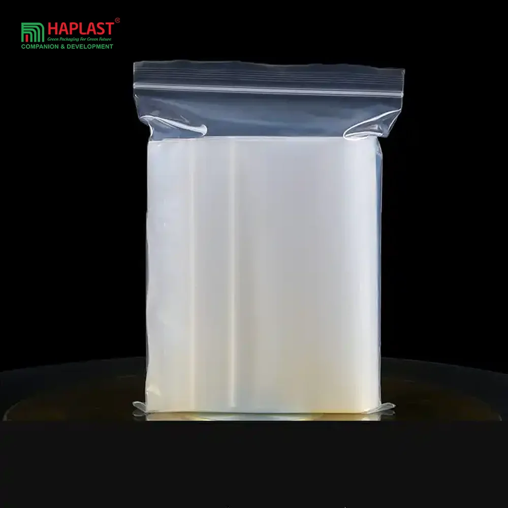 Biodegradable Transparent Custom Print Zip Lock Bag Reusable Slider Frosted Poly Slider Zipper Bag For Clothing