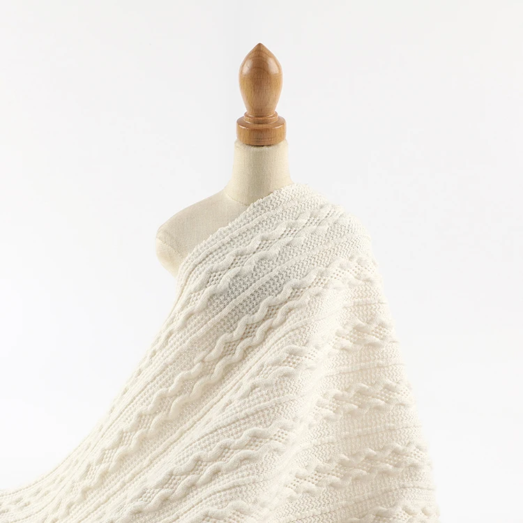 china factory customized color light transmission knit spandex pleated polyester jacquard fabric for clothing