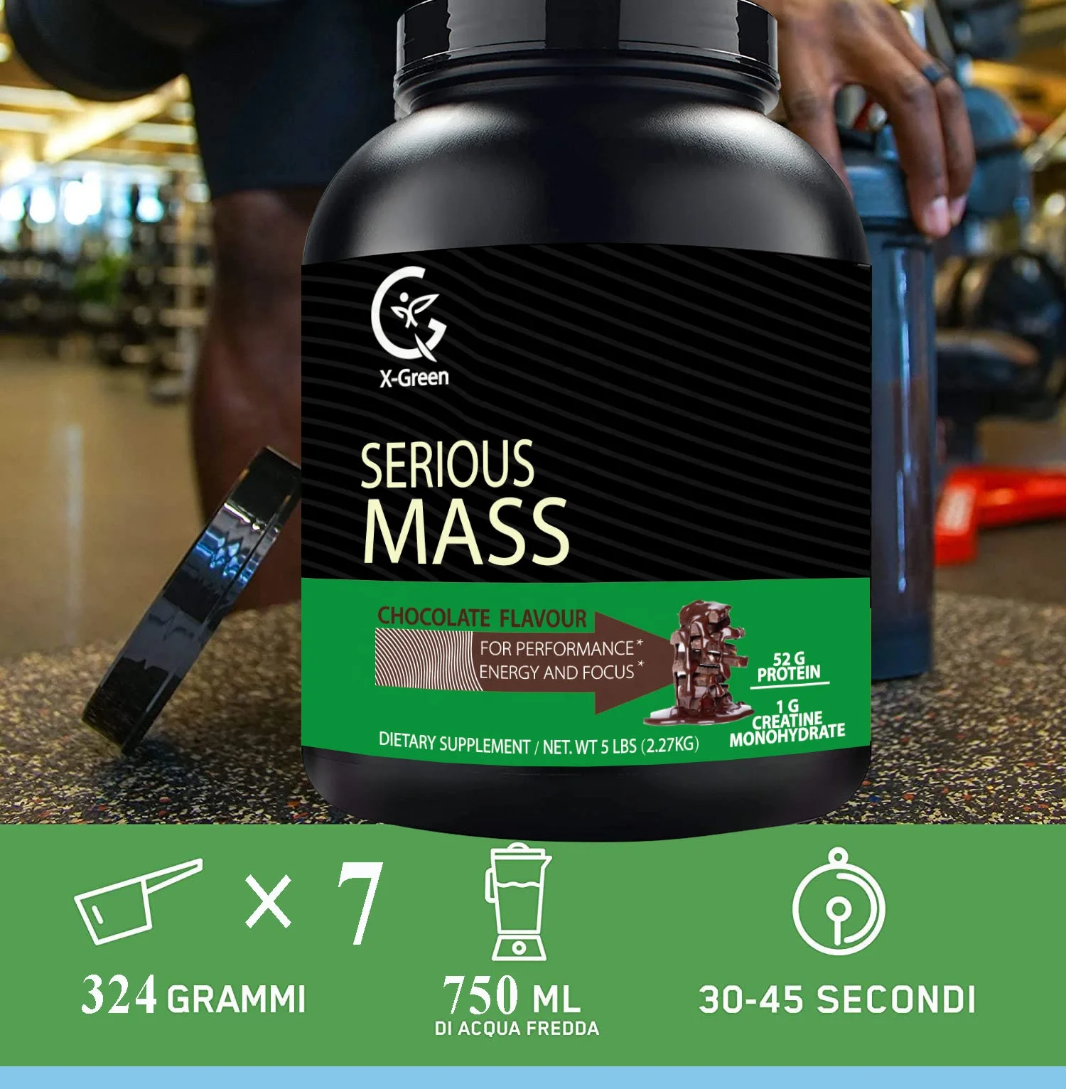 OEM Serious Mass Weight Gainer Protein Powder Vitamin C Zinc and Vitamin D for Immune Support 5 Pound Vanilla Flavor