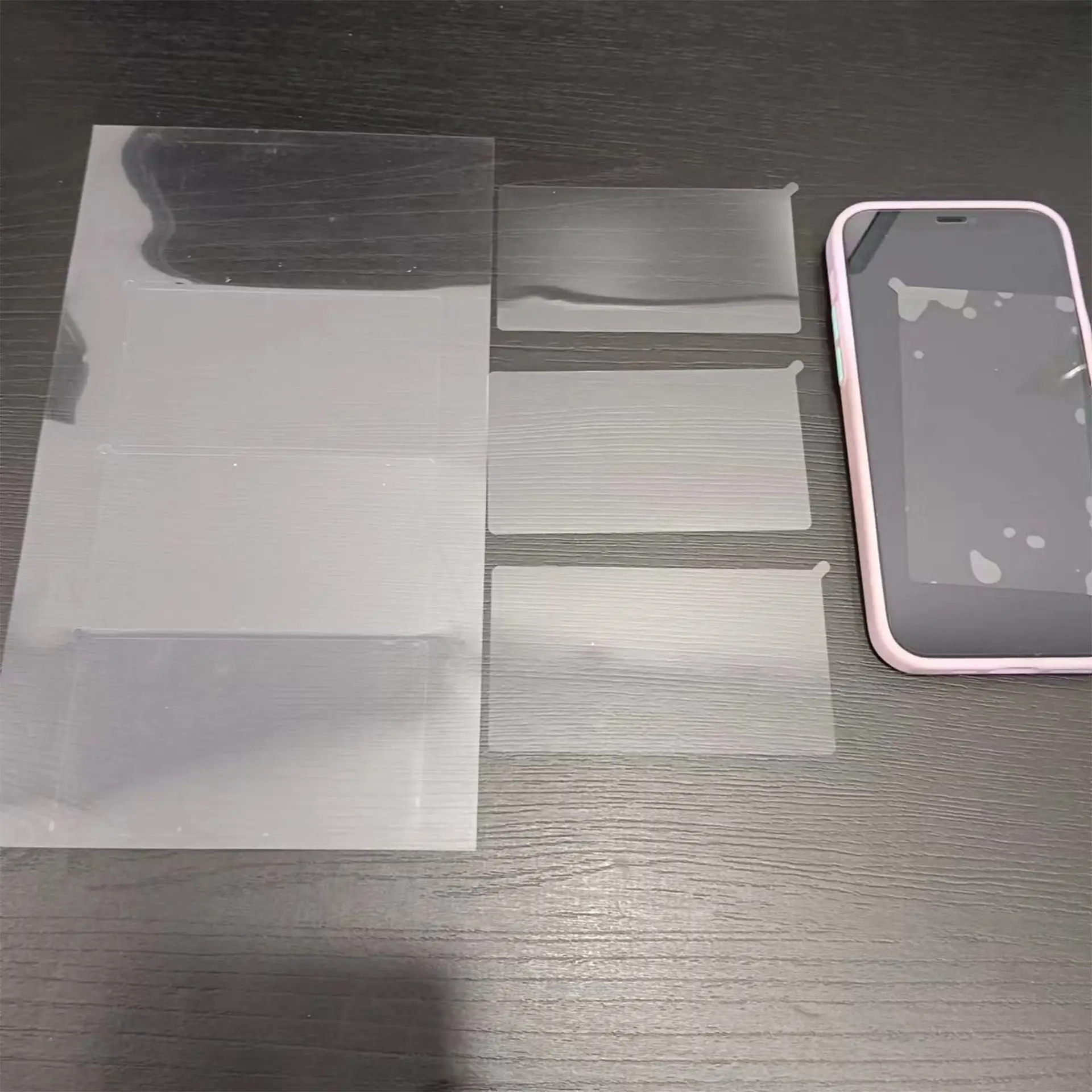 Custom Clear Adhesive Digital Phone Screen Surface Protection Film Transparent Screen Protector Pet Film