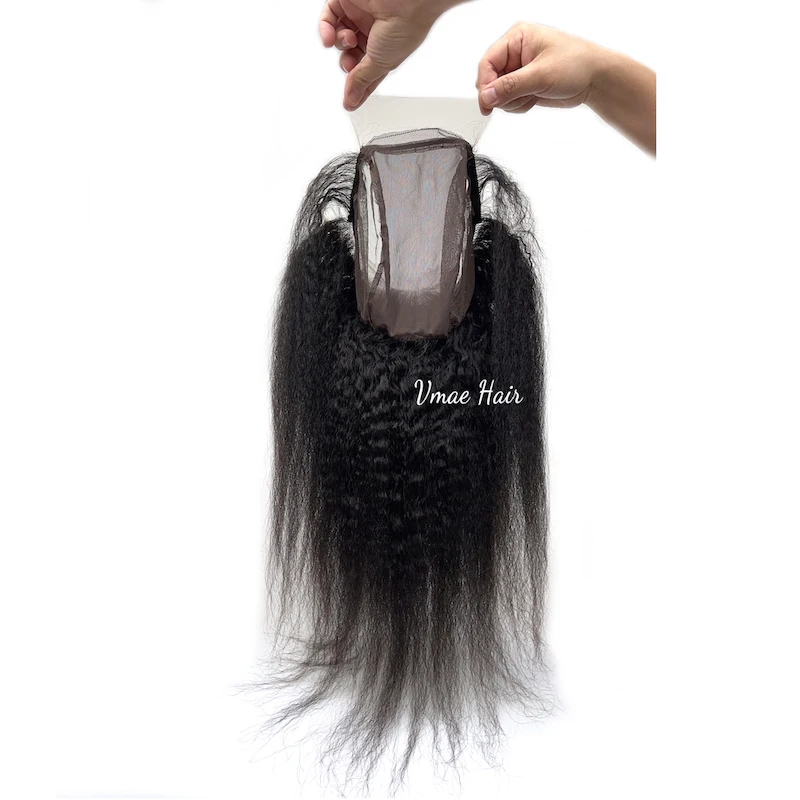 VMAE Wholesale Indian Unprocessed Virgin Raw Coarse Kinky Straight 13*6 HD Human Hair Lace Front Wig For Women Human Hair Wigs