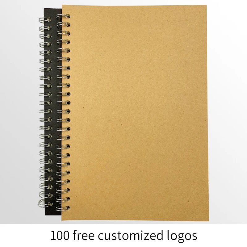 School Office Cheap A5 B5 Classic Spiral Notebook Custom Logo Vintage Journal Notebook