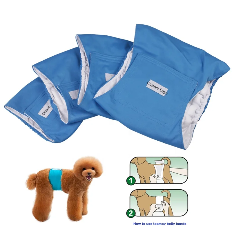 Hot Sale Dog Sanitary Diaper Super Soft Washable Diaper for Dogs Waterproof Male Dog Diaper