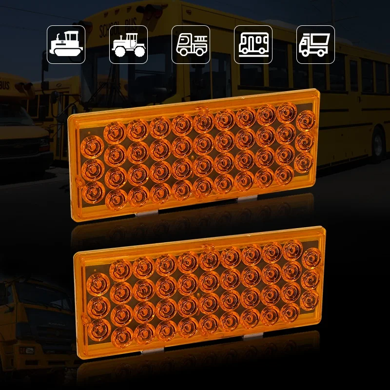 Waterproof Car Grille LED Flashing Lamp Strobe Light For Engineering vehicle Truck Security booth Forklift Bus Warning Light