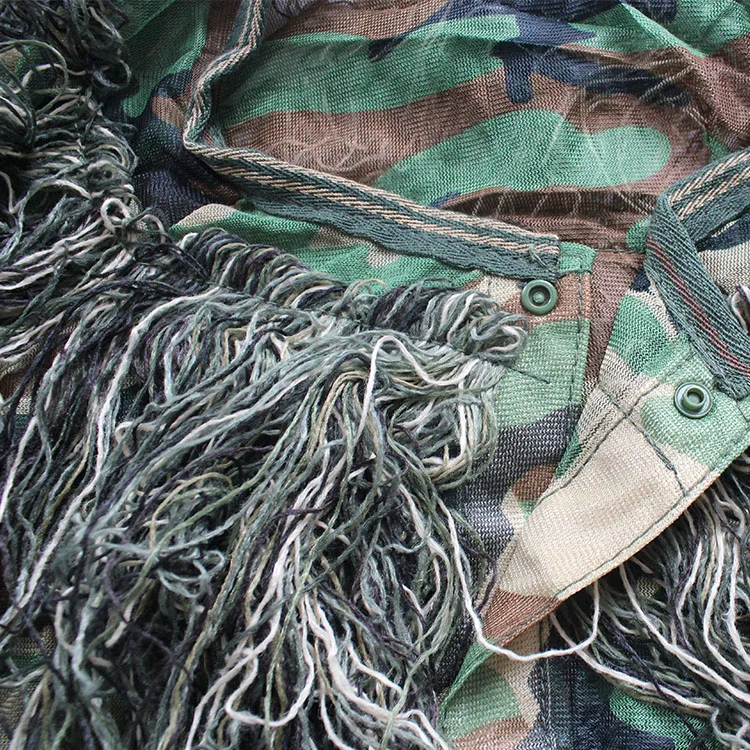  Камуфляжная накидка с 3d листьями камуфляжная костюм ghillie военное охотничье пончо из