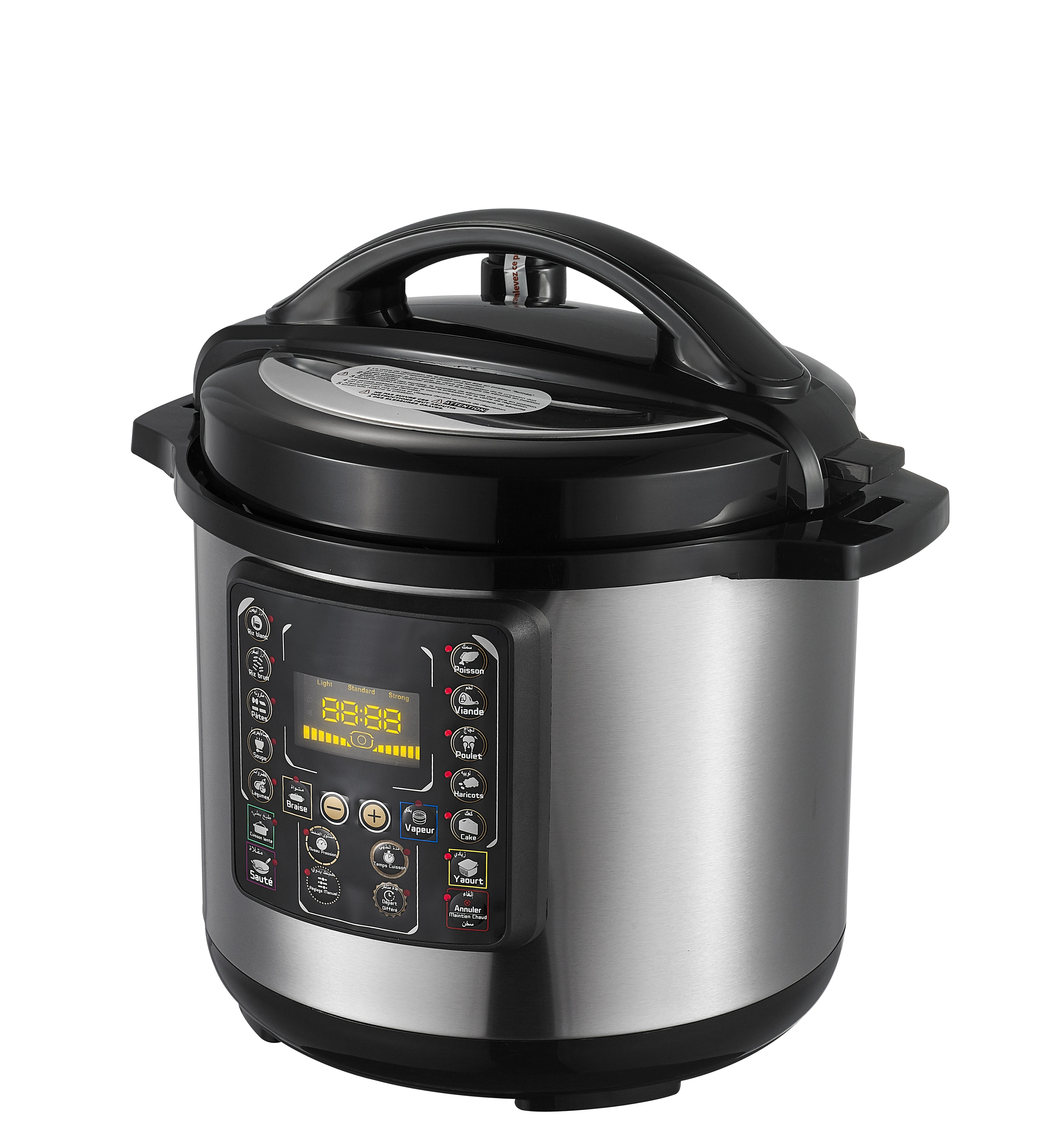 Экологически чистый новый дизайн, Новое поступление, многофункциональная электрическая скороварка 17 в 1 8 л 1200 Вт из нержавеющей стали с антипригарным покрытием