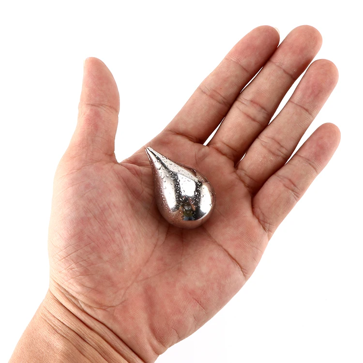 Stainless Steel Water Drop shape Ice Cubes Reusable Whiskey Stones Ice Freezer Ice Cube Bar Wine Accessories Gifts Set