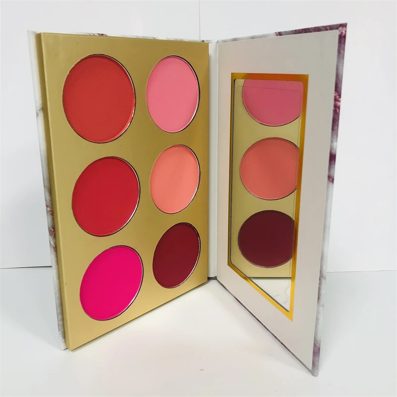 Long lasting oem make your brand wholesale custom high pigment make up blush makeup palette