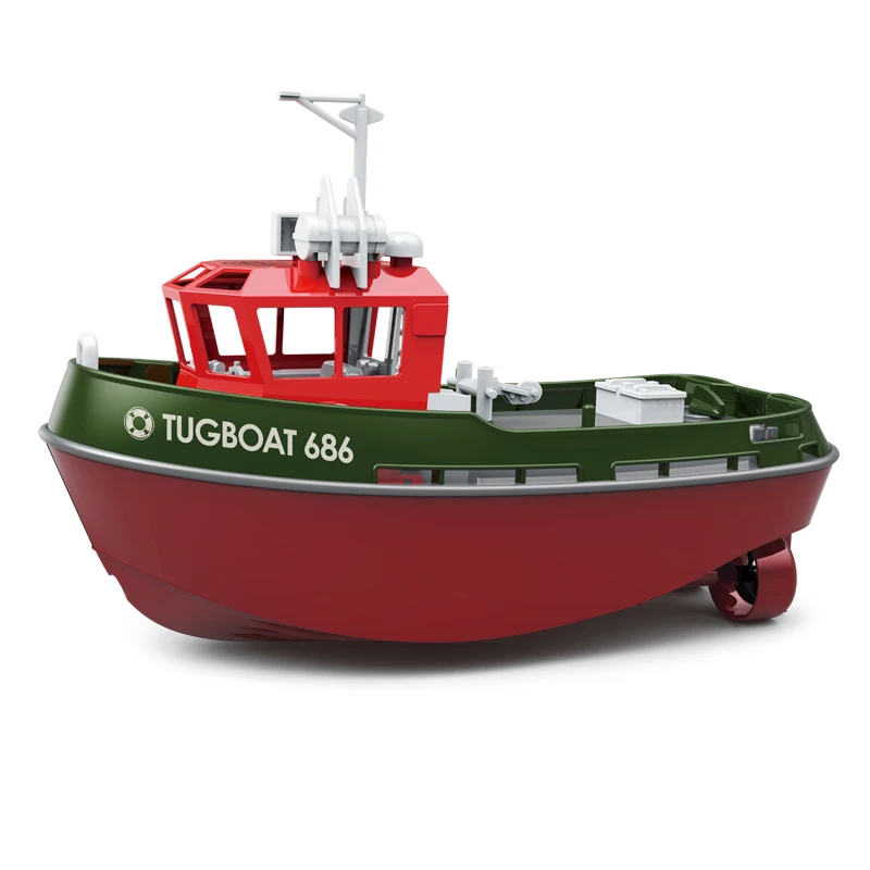 8km/h High Speed Boat 15min Kids Simulation Ship Model Tugboat Towboat SJY-TX686 Mini 2.4G 1/72 scale Anti-collision Fuselage