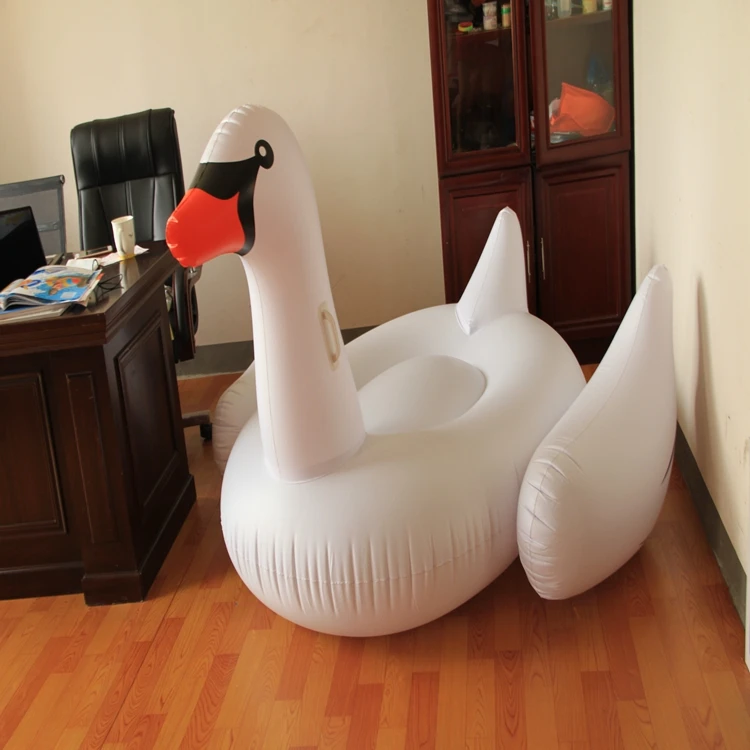 hot Summer Swimming 190 cm white swan Poo Float inflatable swan_Flamingo_unicorn_pegasus-Pizza_watermelon pool float air bed