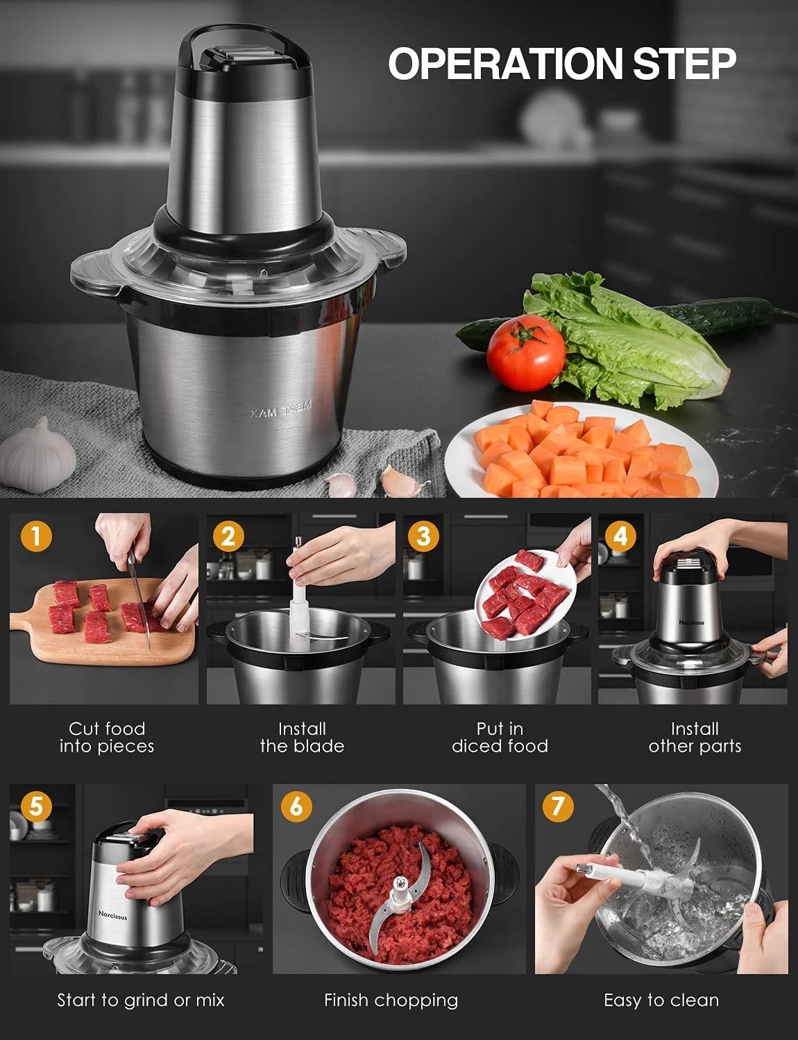 Wholesale Custom Durable 4 Stainless Steel Blade meat grinders & slicers