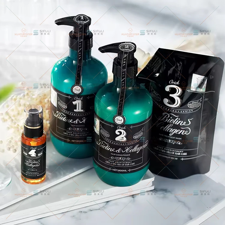 Huati Sifuli OEM Orick 800 мл органический биотин натуральный травяной утолщенный шампунь и