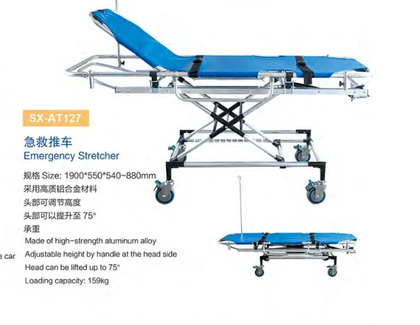 Medical ManBed Hospital Portable Gynecology  Exam Table Stainless Steel Foldable Manual Patient Hospital Examination