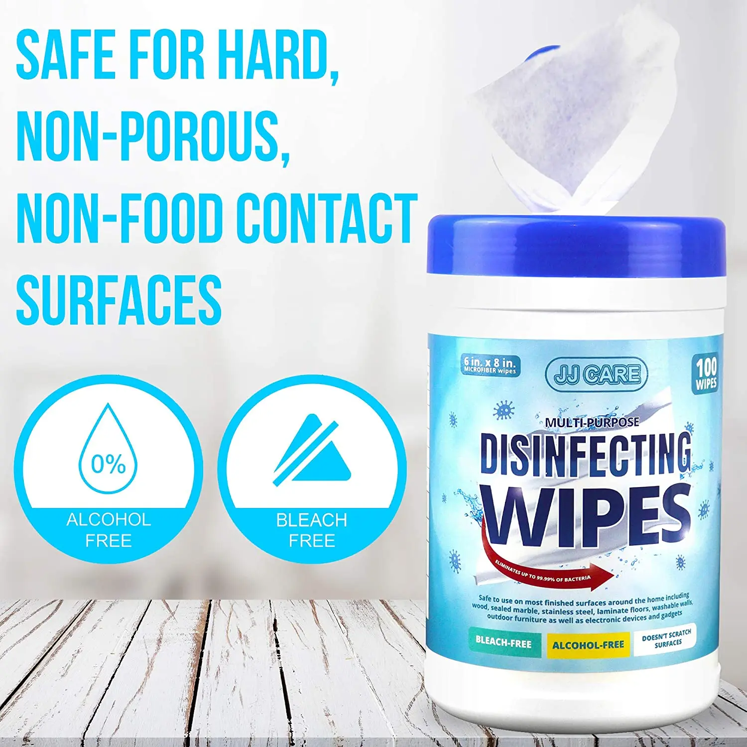Custom  Antibacterial Biodegradable alcohol Antiseptic 50pcs Surface Wipes Wipes 70% isopropyl alcohol Wet Wipes