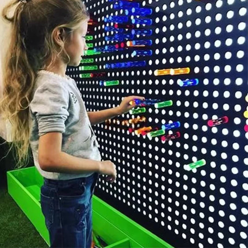 Popular Kids Interactive Lit Up Wall Game Rod Light Children New Arrivals Wall Panels Lite Brite Wall Pegs For Kids Toy Center