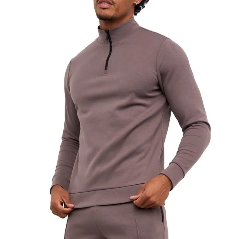 VIM Custom Performance Men Jumpers Work Leisure Top Long Sleeve 1/4 Zip Pullover Quarter Half Zip Sweatshirts