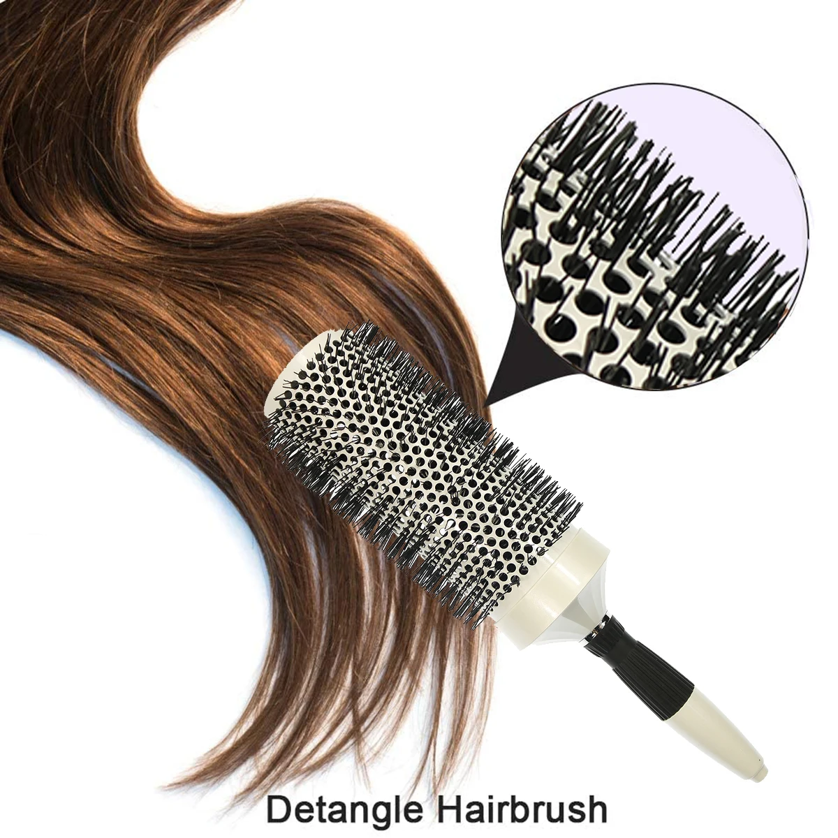 Professional Extra-long Round Hair Brushes Ceramic Nano Technology Curling Hair Brush