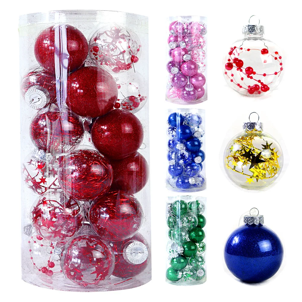 Xtmas Ball Christmas Ornament Transparent Plastic Tree