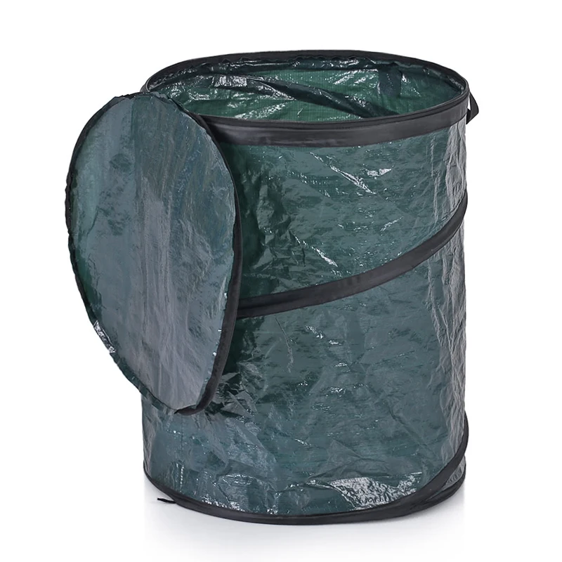 Hot Sale Reuseable Heavy Duty Garden Refuse Bag Pop Up/Pe 600d Polyester Gardening Leaf Waste Bag With Packaging Bag