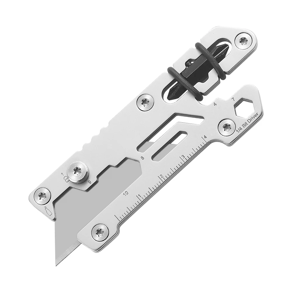 New Outdoor Fixed Blade Multifunctional Combination Tool Home EDC Tool with Safety Switch Pocket Knife