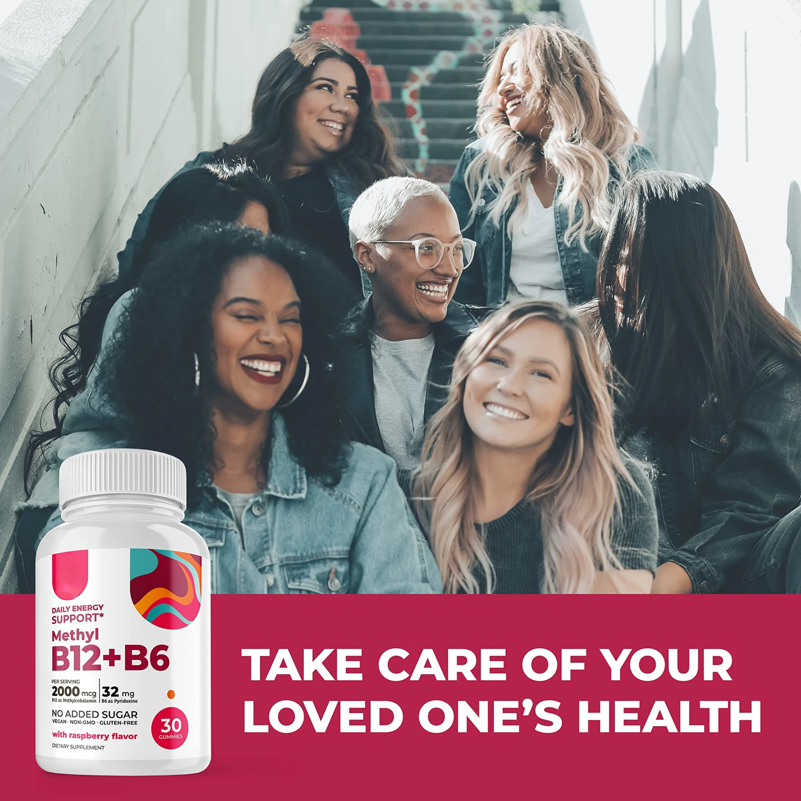 Custom Private Label Vitamin B6 B12 Gummies 2000 mcg Methyl B12 Brain Nerve System Energy Support Multivitamin Supplements