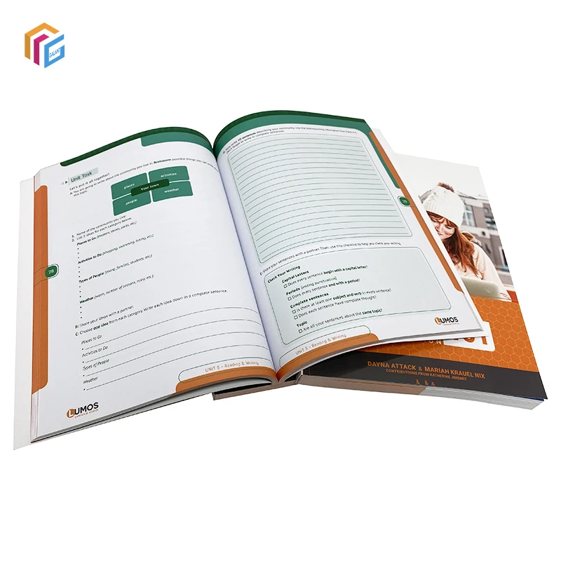 Softcover Book Printing Student Text Book Custom Wholesale Paperback Reading And Writing Workbook Printing