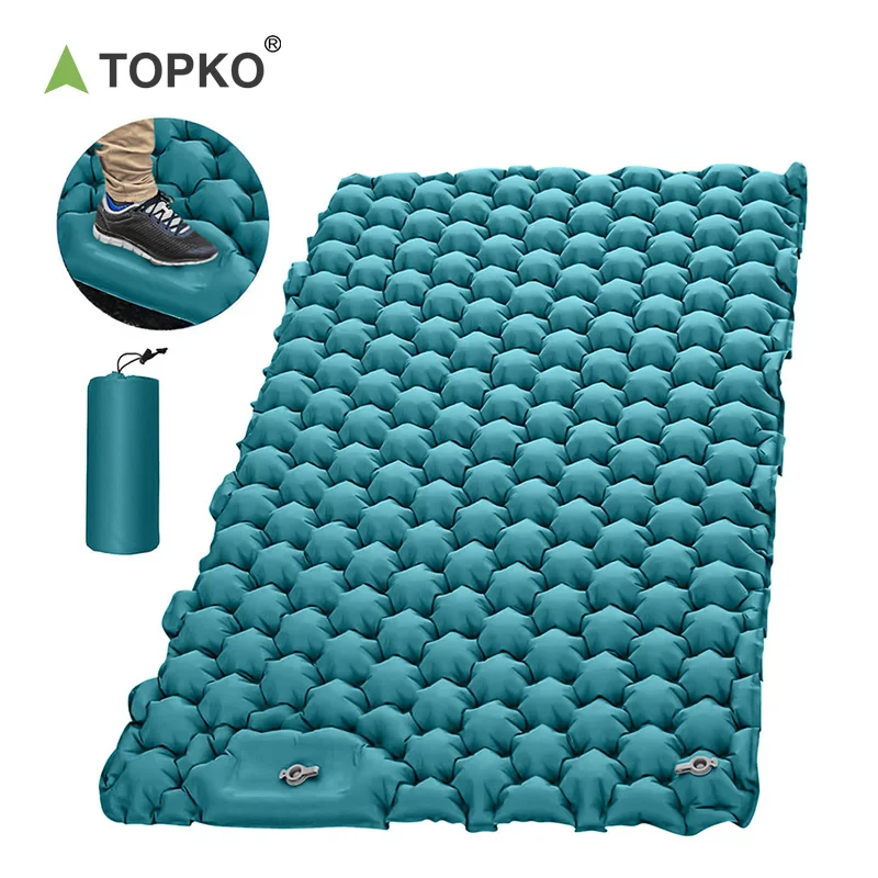 TOPKO outdoor air mattress 40D TPU stitching foot inflatable mattress