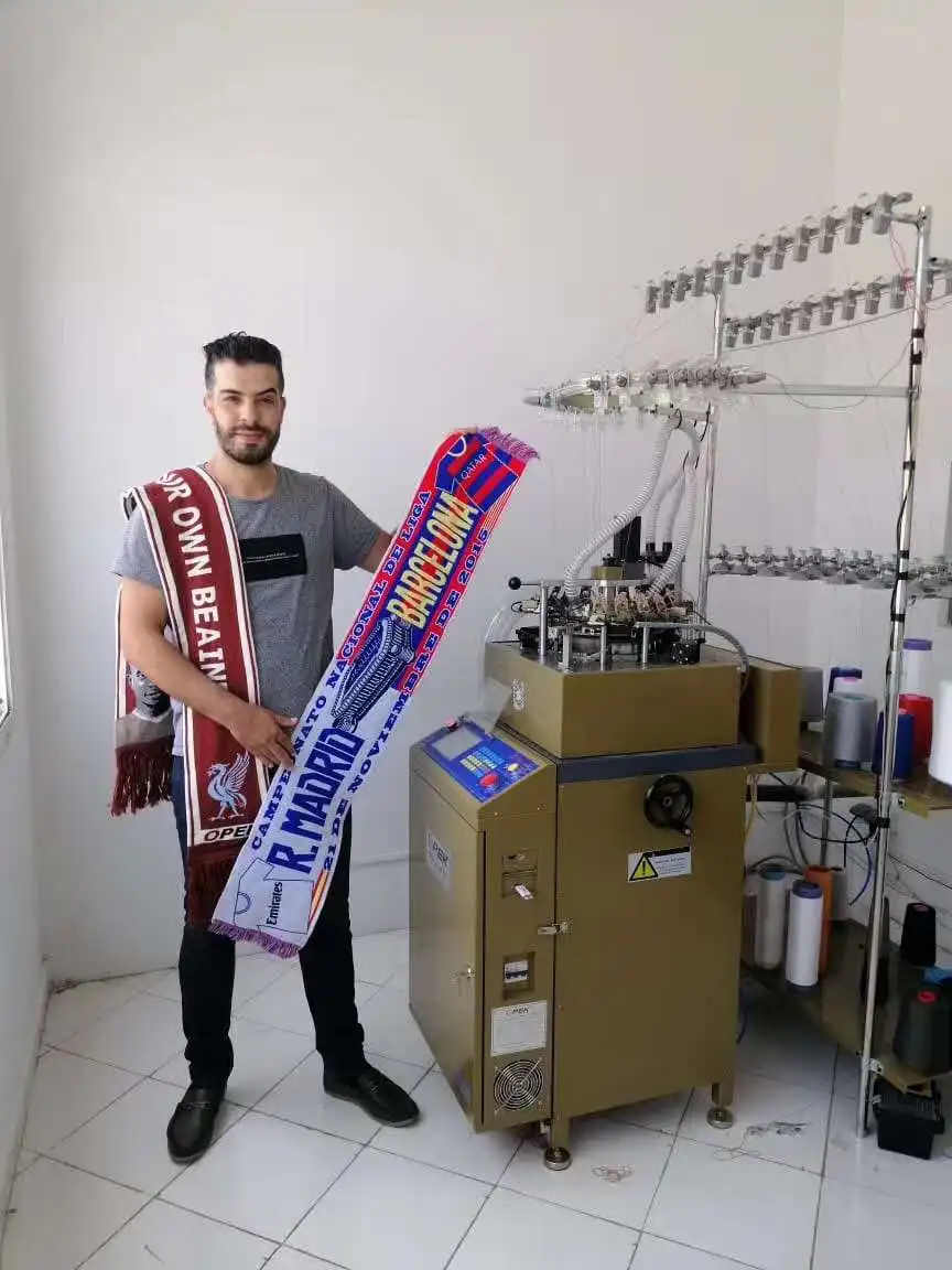 OPEK 9 inch cylinder jacquard circular hat and scarf knitting machine