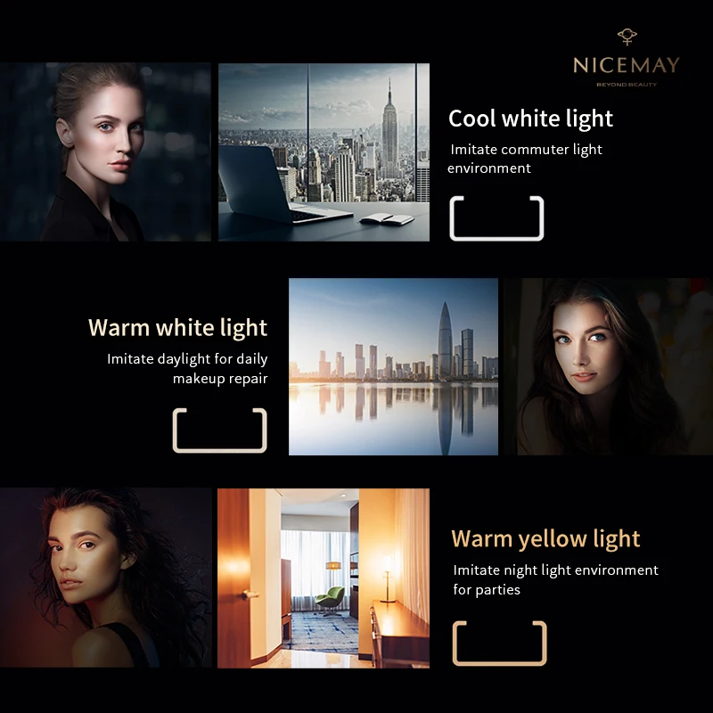 Magnification LED Light Pocket Purse Hand Held Portable Folding Small Mini Makeup Mirror