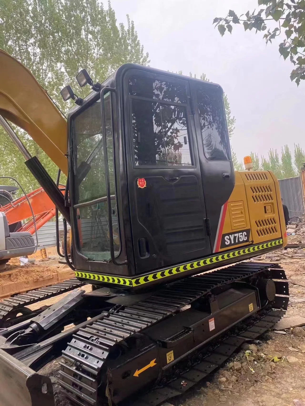 Cheap price SANY digger used  hydraulic crawler excavator with SY75C