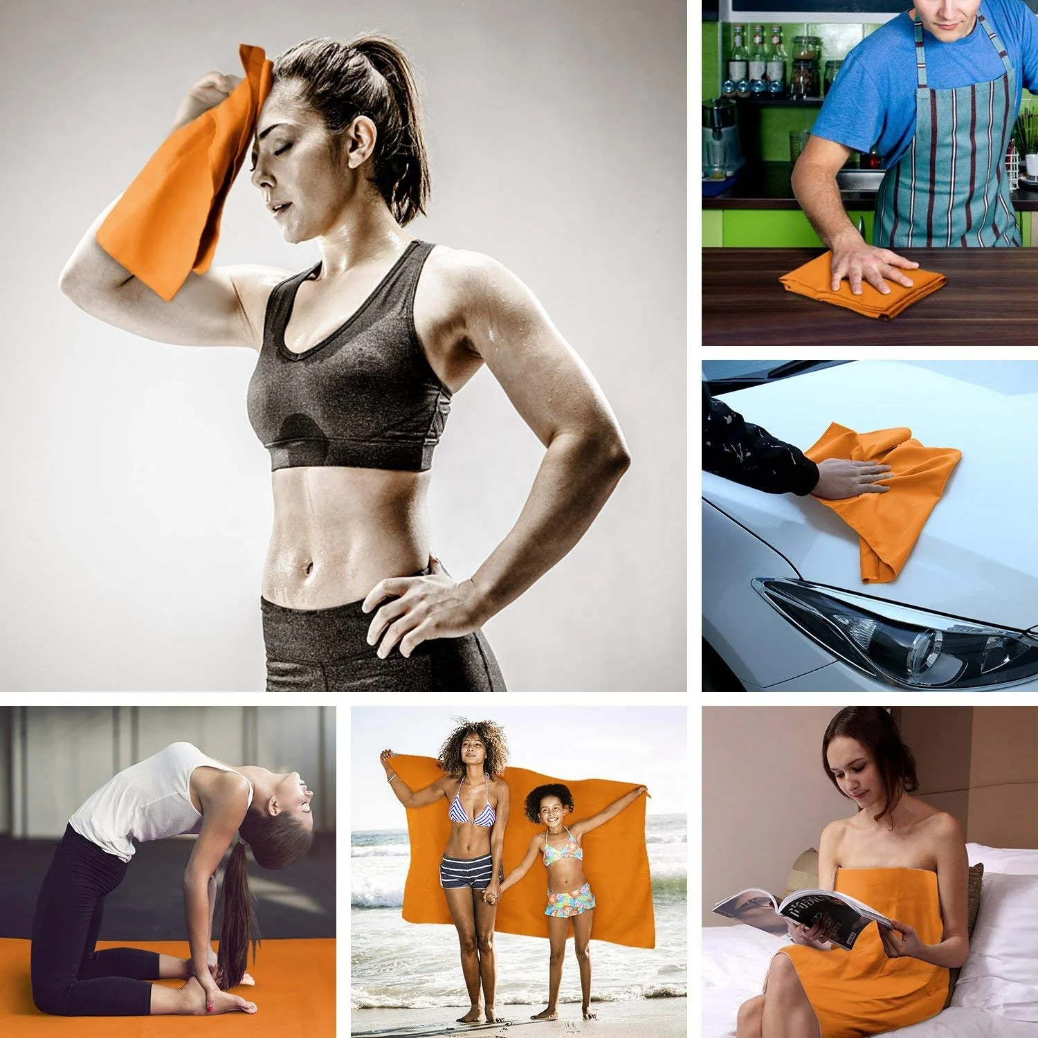 China supplier softtextile Microfiber suede fabric travel /sports/gym beach towel.hot yoga towel