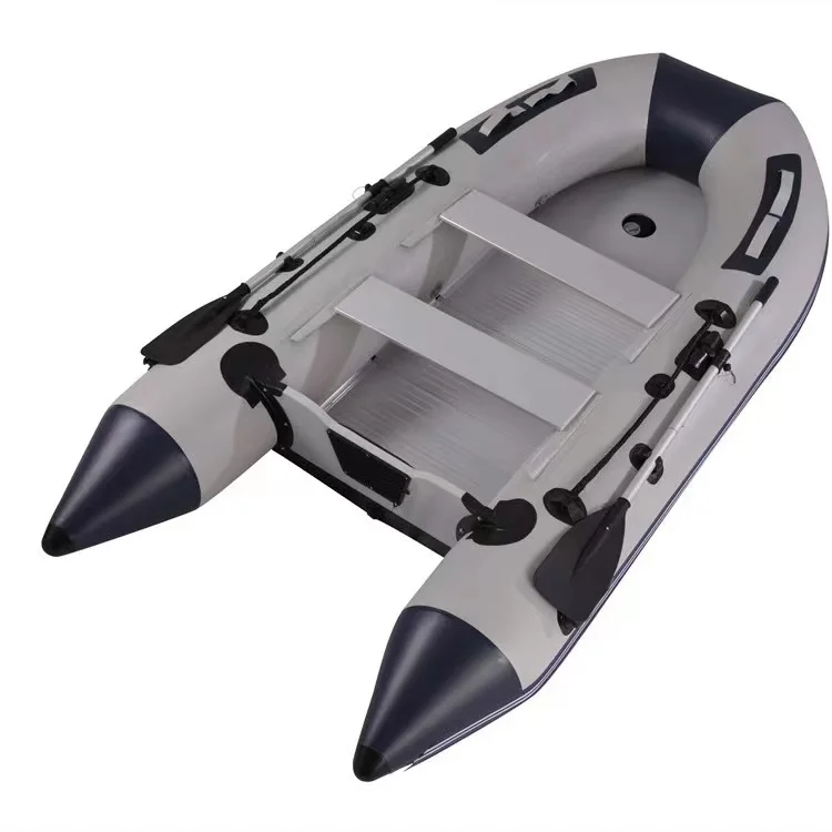 Inflatable Rowing Boat Cheap Row Boats OEM Approved PVC Safety 1.2mm pvc  Material 420cm fishing boat with Ce certification