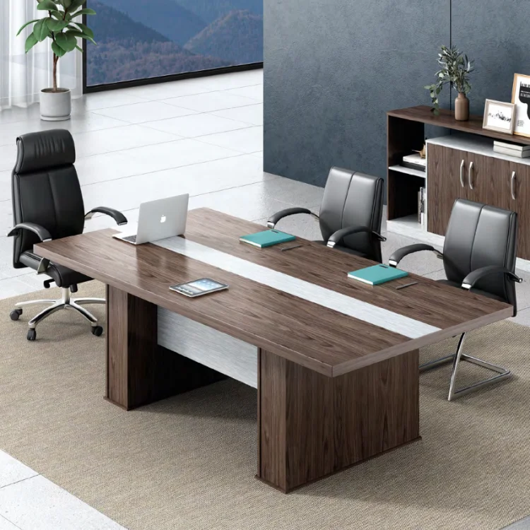 High Quality 5 m Length Office Furniture Meeting Table For 10 Person Board Room Long Leather Conference Tables